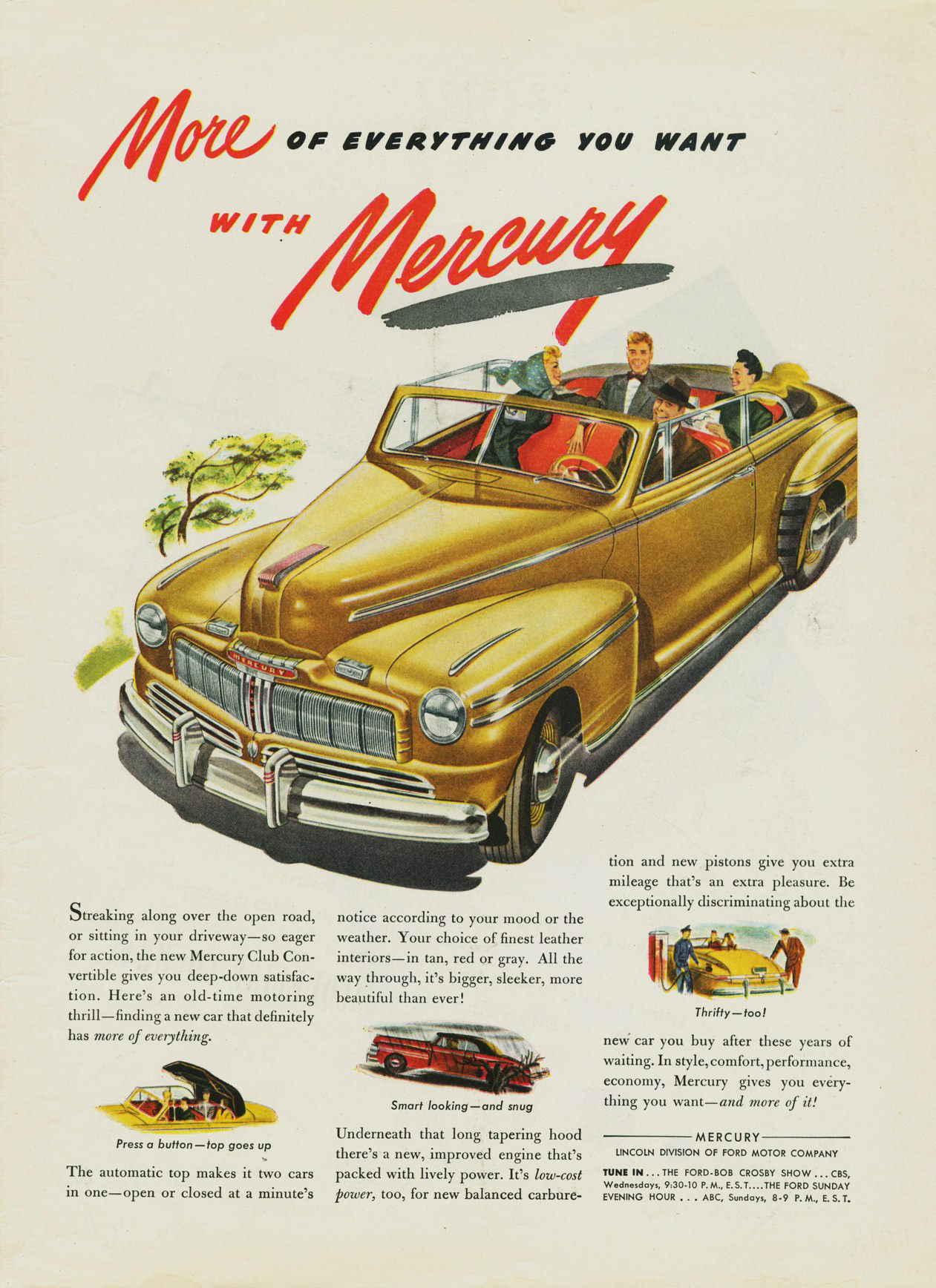 1946 Mercury Auto Advertising